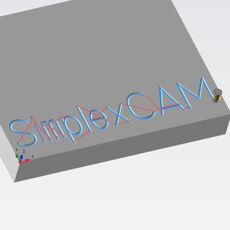SimplexCAM Gravieren und Ausspitzen auch von beliebiger Geometrie